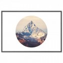 Himalaya Mountains Circle Art Print