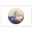 Himalaya Mountains Circle Art Print