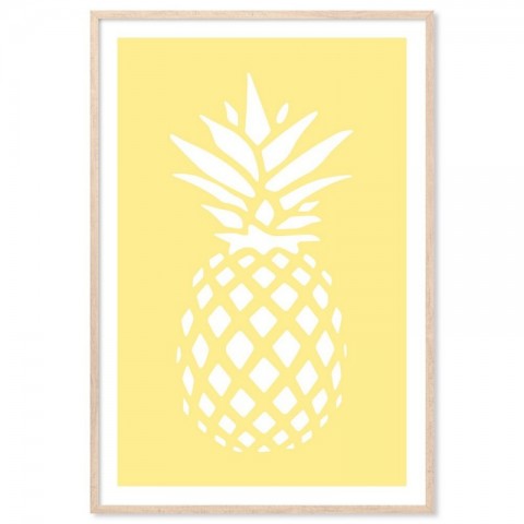 Coastal Pineapple Lemon Art Print