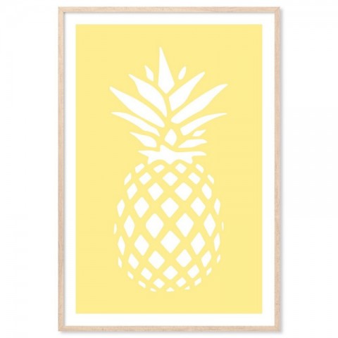 Coastal Pineapple Lemon Art Print