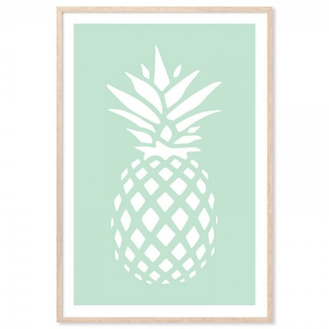Coastal Pineapple Mint Art Print