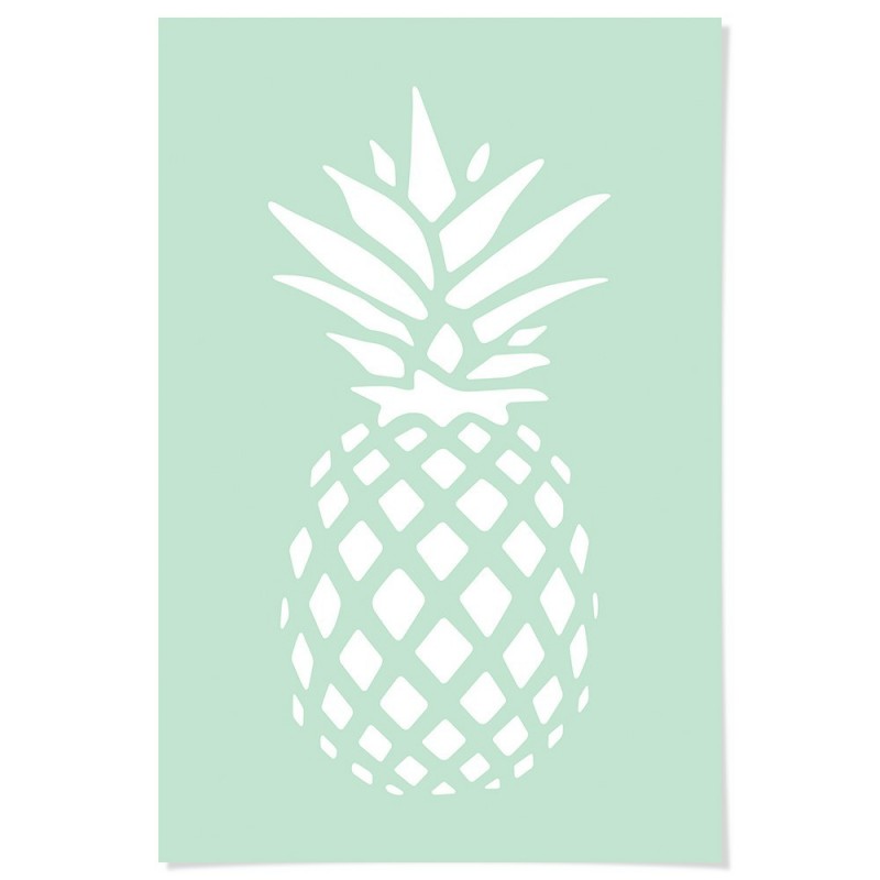 Coastal Pineapple Mint Art Print