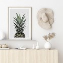 Pineapple Nouveau Grey Art Print