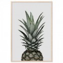 Pineapple Nouveau Grey Art Print