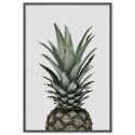 Pineapple Nouveau Grey Art Print