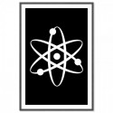 Atom White Art Print