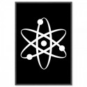 Atom White Art Print