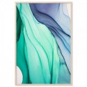 Cascading Green Abstract Art Print