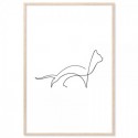 Cat Line Drawing Art Print