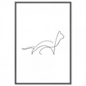 Cat Line Drawing Art Print