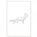 Cat Line Drawing Art Print