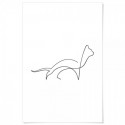 Cat Line Drawing Art Print