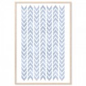 Chevron Powder Blue Art Print