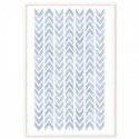 Chevron Powder Blue Art Print