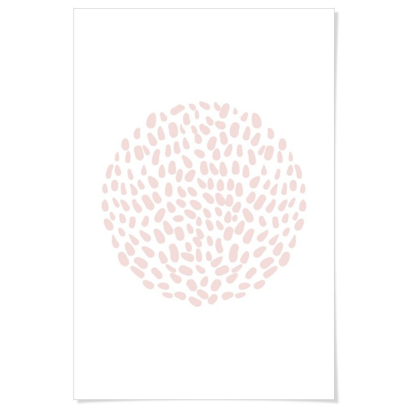 Dabs Of Pink Blush Art Print