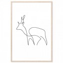 Deer Line Drawing Art Print