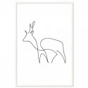 Deer Line Drawing Art Print