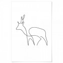 Deer Line Drawing Art Print