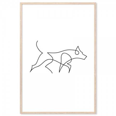 German Shepherd Dog Line Drawing Art Print