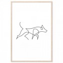 German Shepherd Dog Line Drawing Art Print