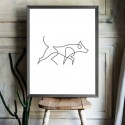 German Shepherd Dog Line Drawing Art Print