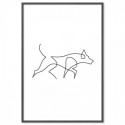 German Shepherd Dog Line Drawing Art Print