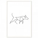 German Shepherd Dog Line Drawing Art Print