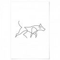 German Shepherd Dog Line Drawing Art Print