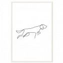 Hound Hunting Dog Line Drawing Art Print