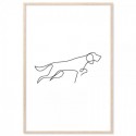 Hound Hunting Dog Line Drawing Art Print
