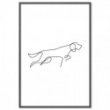 Hound Hunting Dog Line Drawing Art Print