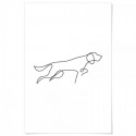 Hound Hunting Dog Line Drawing Art Print