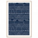 Indigo Blue Denim Abstract Art Print