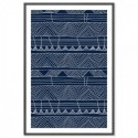 Indigo Blue Denim Abstract Art Print