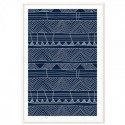 Indigo Blue Denim Abstract Art Print