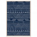 Indigo Blue Denim Abstract Art Print