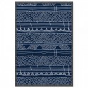 Indigo Blue Denim Abstract Art Print