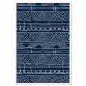 Indigo Blue Denim Abstract Art Print