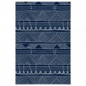 Indigo Blue Denim Abstract Art Print