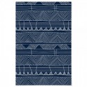 Indigo Blue Denim Abstract Art Print