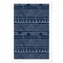 Indigo Blue Denim Abstract Art Print