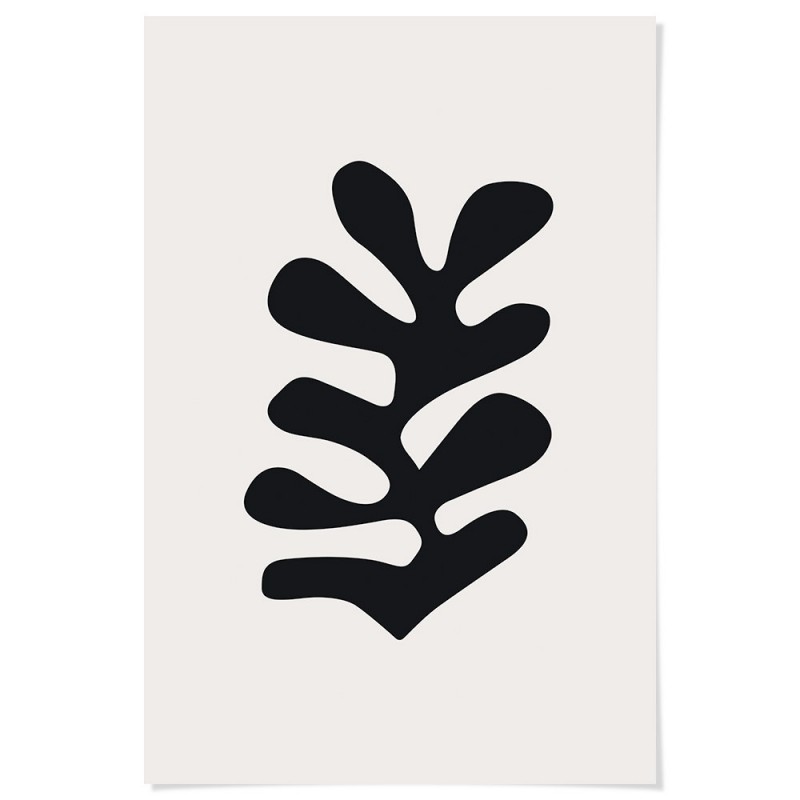 Matisse Inspired Cutout Black Art Print