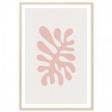 Matisse Inspired Cutout Coral Pink Art Print