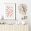 Matisse Inspired Cutout Coral Pink Art Print