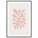 Matisse Inspired Cutout Coral Pink Art Print