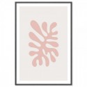 Matisse Inspired Cutout Coral Pink Art Print