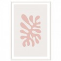 Matisse Inspired Cutout Coral Pink Art Print