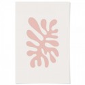 Matisse Inspired Cutout Coral Pink Art Print