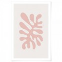 Matisse Inspired Cutout Coral Pink Art Print