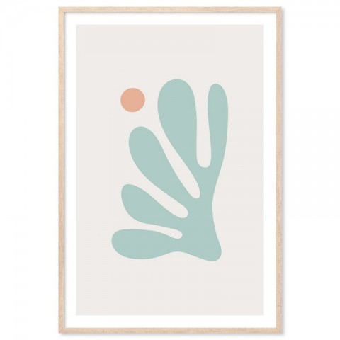 Matisse Inspired Cutout Mint Art Print